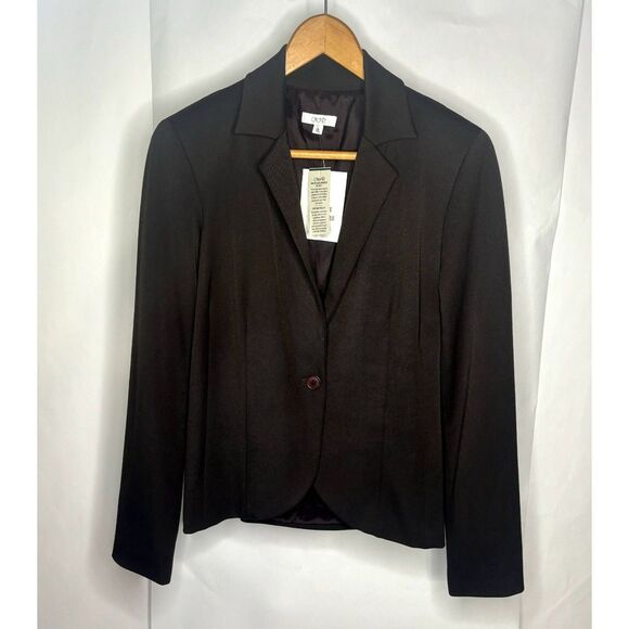 Cache Jackets & Blazers - Cache Lux Brown One Button Blazer Suit Jacket Fitted Work Womens NWT
